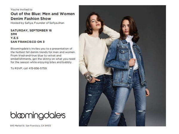 You're Invited to bloomingdales fall denim Fashion show on Saturday, September 16th - 3pm