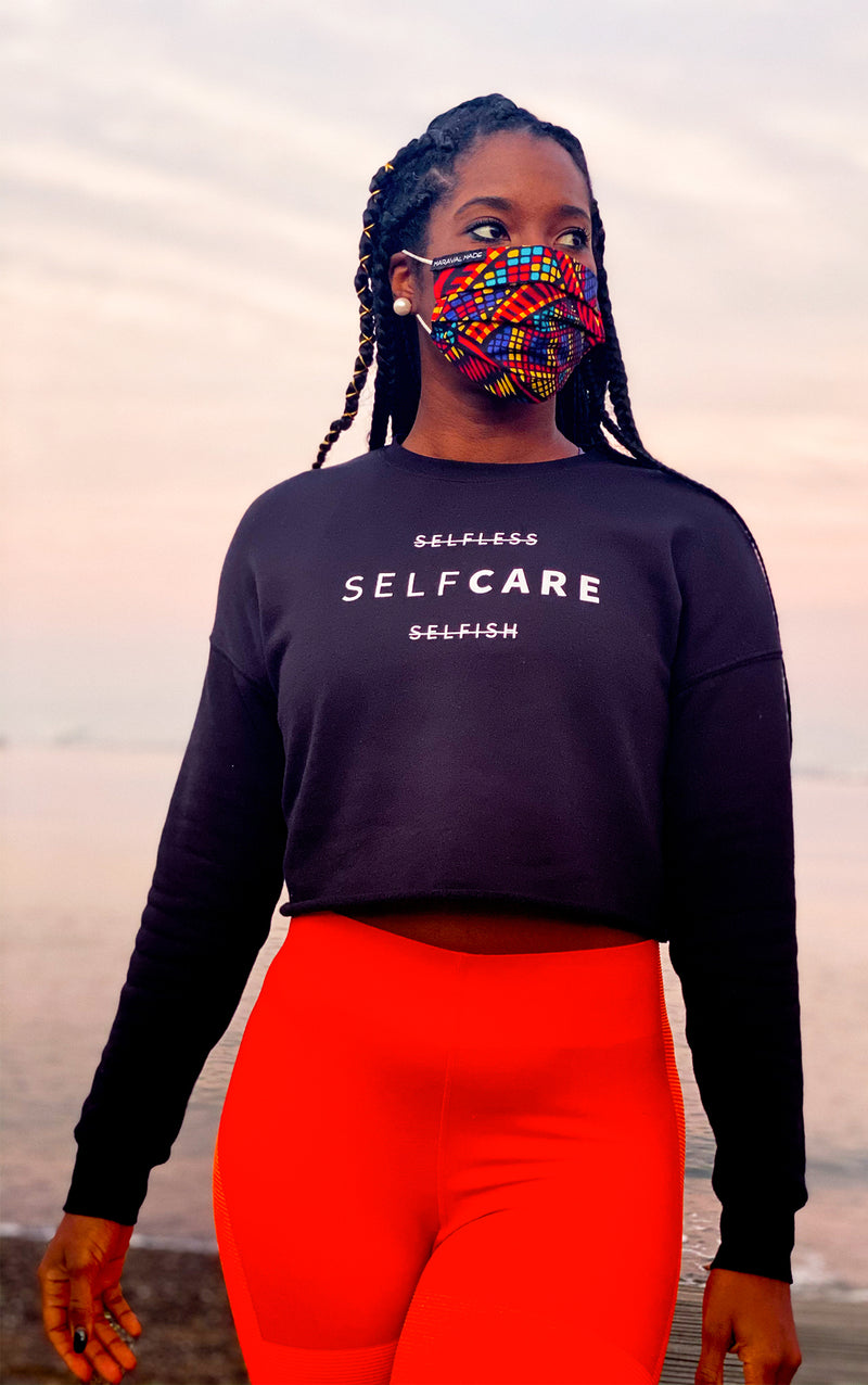 "Self Care" Cropped Sweatshirt - Safiya Jihan