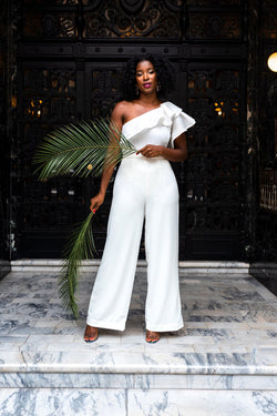 Ivory 'When Doves Cry' Trousers - Safiya Jihan